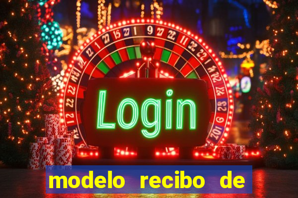 modelo recibo de pagamento word